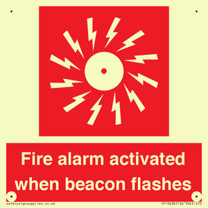 Fire alarm activated when beacon flashes